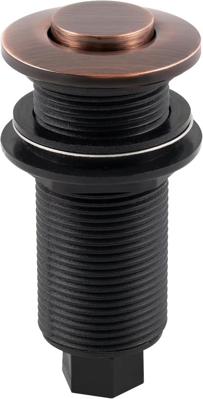 Westbrass ASB-B3-11 Sink Top Waste Disposal Replacement Air Switch Trim Only, Flush Button, Antique Copper