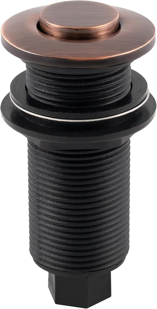 Westbrass ASB-B3-11 Sink Top Waste Disposal Replacement Air Switch Trim Only, Flush Button, Antique Copper
