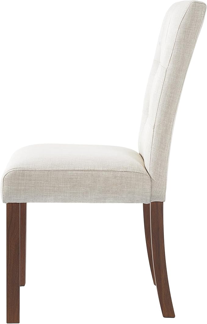 Merax Dining Chair Set of 4, Upholstered Chairs with Back and Wood Legs, Mid-Century Modern Accent Chairs for Kitchen Island Dining Room