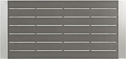 Modway Shore Aluminum Outdoor Patio 60" Rectangle Bar Table in Silver Gray
