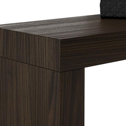 Mobili Fiver, Evolution High Table 35.4 x 15.7 in, Dark Walnut, Made in Italy