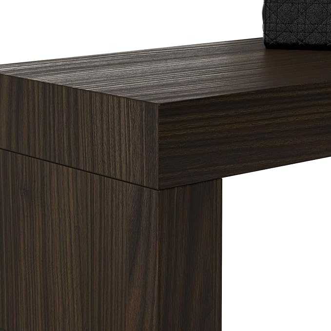 Mobili Fiver, Evolution Dining Table with Two Legs 47.2 x 23.6 in, Dark Walnut, Made in Italy