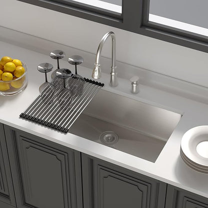 Lordear 36 inch Undermount Kitchen Sink 16 Gauge Large Stainless Steel Single Bowl Under Counter Kitchen Sinks Deep Basin 36x19x10 Inch Handmade