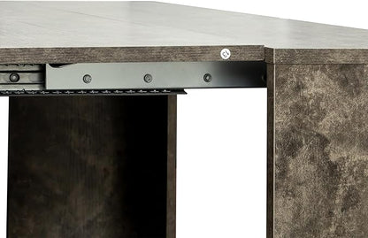Dining Table for 10-12 People, 118.5" Multifunctional Extendable Kitchen Table for Home Dining Room, Modern Dining Table Large Long Dining Room Table for Big Family Restaurant Furniture, Marble