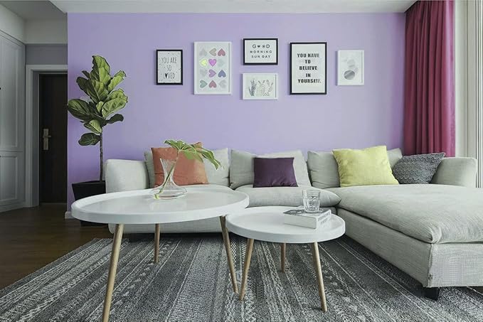 393"x17.7" Peel and Stick Wallpaper Solid Color Purple Contact Paper Self Adhesive Removable Wallpaper for Wall Covering Vinyl Rolls