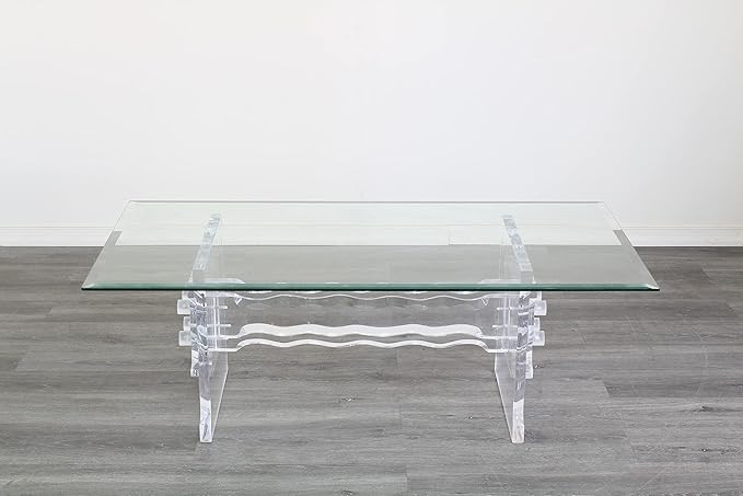 Clear Rectangle Tempered Glass Table Top 30" x 48", 1/2" Thick Beveled Edge, Scratch Resistant, Easy Clean Replacement for Dining, Coffee, or Office Tables – Fab Glass and Mirror
