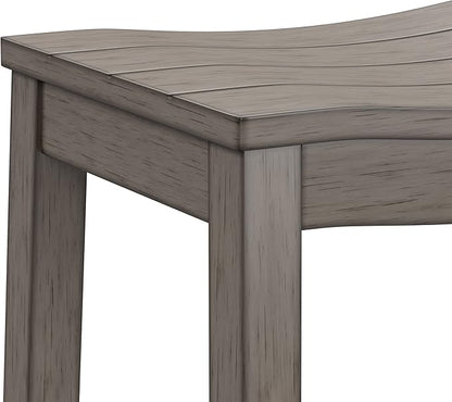 Hillsdale Furniture Fiddler Backless Saddle Bar Stool, Aged Gray