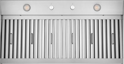 Hauslane Range Hood Insert 36 inch,Stainless Steel Built-In Range Hood with 3-SPEED Dual Control Knobs,Dishwasher-safe baffle filters,GU10 LED bulbs,6" Round Duct for Vented or Ductless
