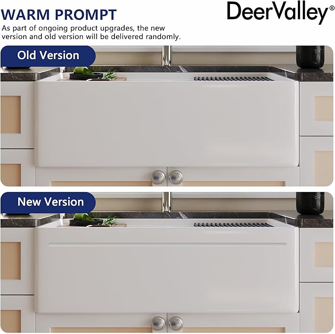 DeerValley Farmhouse Sink Workstation, 33 inch White Fireclay Apron Front Farm Sinks, Double Bowl Deep Drop-in Undermount Sink with Workstation Accessories