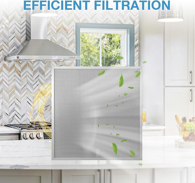 2 Pack S99010430-003 Grease Range Hood Filters 15-3/4" X 16-7/8" X 3/8" Compatible with Broan Range Hood Filter, Aluminum Filter, Replaces 99010430-003 AP6261942