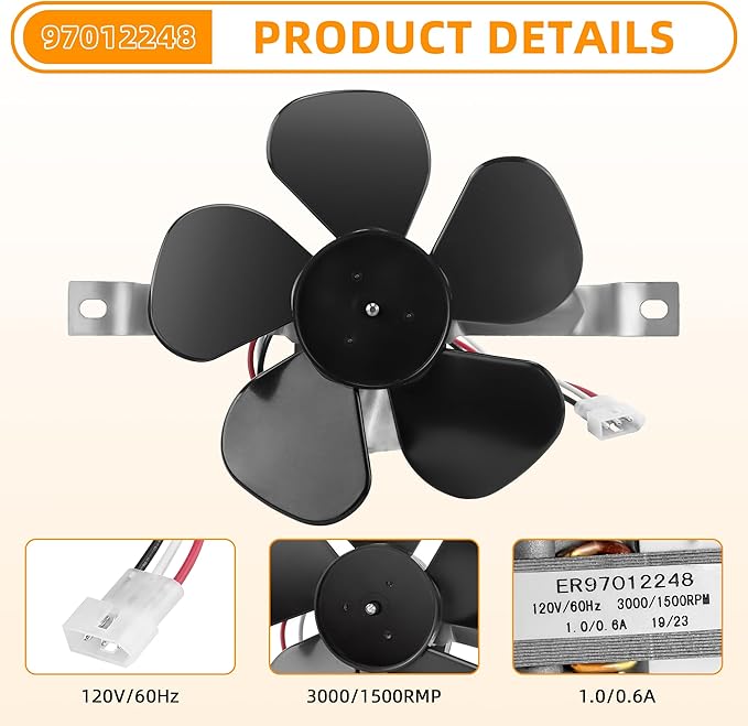 AMI PARTS 97012248 Range Hood Fan Motor Fit for Bro-an and Nu-Tone 40000 and 42000 Series Stove Range Hood - Replces BP17, S97012248, 99080492,99080533, 99080363, 99080410, AP4527731