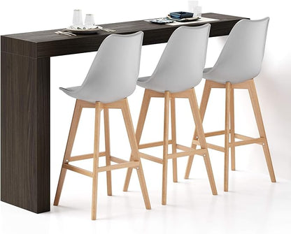 Mobili Fiver, Evolution Peninsula 70.9 x 15.7 in, Dark Walnut, Made in Italy
