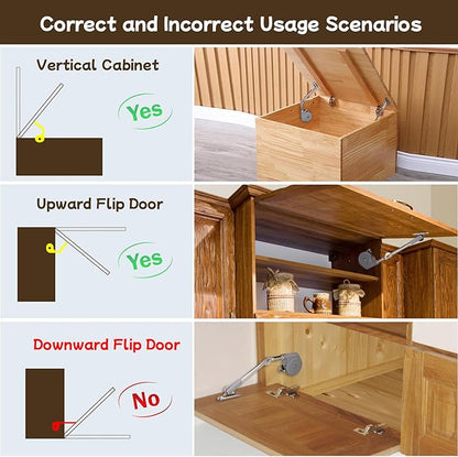 2 Pack | Soft Close Hinges for Toy Boxes, Wooden Chests, Cedar Storage, Trunks & Benches | Tension Adjustable Slow Down Chest Hinges | Also for Lift up Flip Doors.