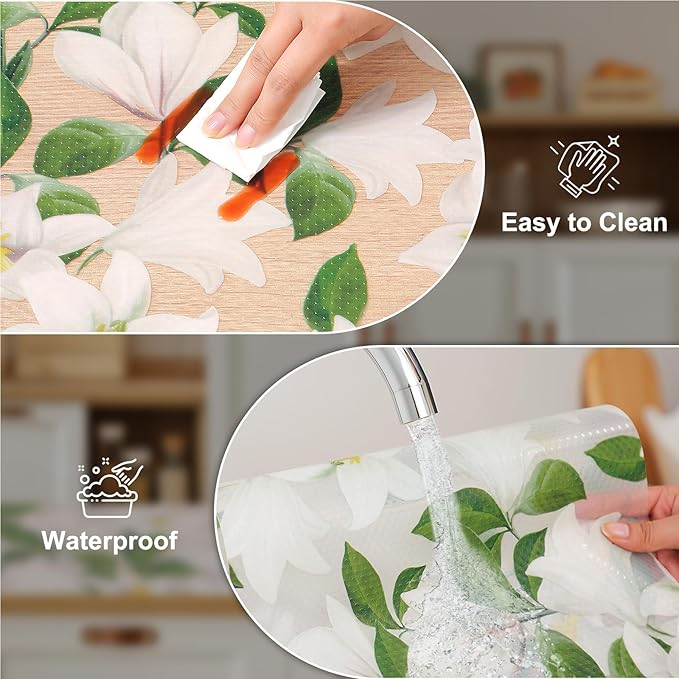Cooyes Shelf Liner – Premium Non-Adhesive Cabinet & Drawer Liner for Kitchen – Waterproof Shelf Paper with Modern Pattern – Durable EVA Cabinet Mat – Easy to Cut （24" W x 120" L）
