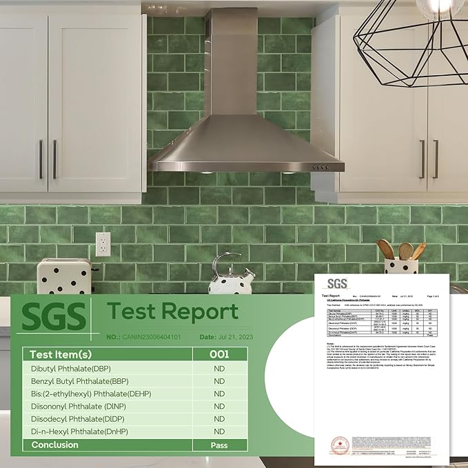 STICKGOO Peel and Stick Backsplash Subway Tiles, 10 Sheets of 12" x 12" - 3D Adhesive Peel and Stick Tile Backsplash for Kitchen, Bathroom, Wall Tile (Thicker Design, Forest Green)