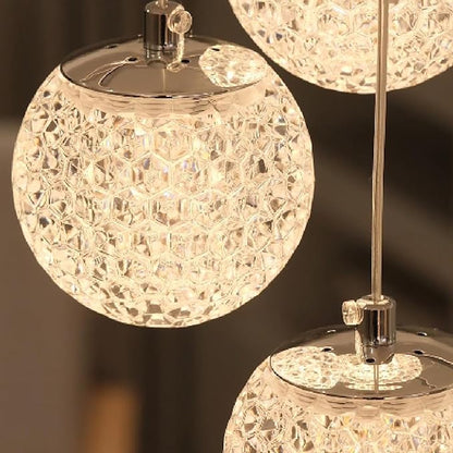 ORANOOR LED Modern 3 Ring Chandeliers for Dining Room, 24in Dimmable Kitchen Pendant Lamp, Silver Dining Room Light Fixtures Ceiling Hanging Over Table, Globe Round Chandeliers for Living Room, Chrome