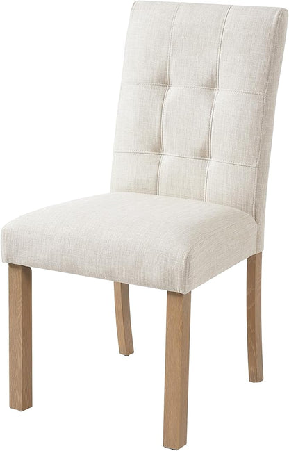 Merax Dining Chair Set of 4, Upholstered Chairs with Back and Wood Legs, Mid-Century Modern Accent Chairs for Kitchen Island Dining Room