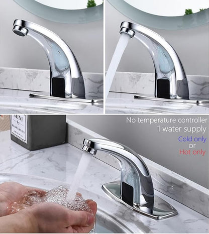 Touchless Bathroom Faucets Motion Sensor Faucet Commercial Infrared Automatic Faucets Automatic Restroom Faucet Hands-Free Toilet Commercial Faucet Cold Water