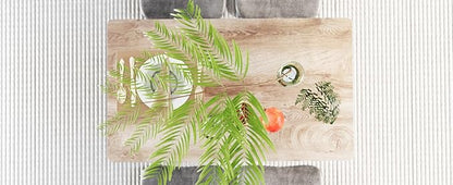 47" Sturdy MDF Dining Table, Island Table with Metal Legs, Rustic Dining Tables with Anti-Slip Pads for Kitchen Use, Wood