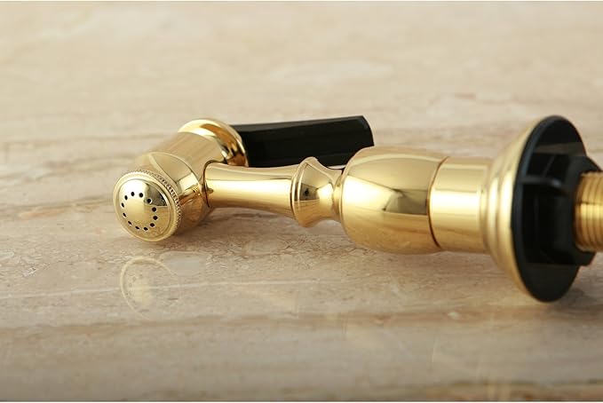 Kingston Brass Gourmetier KBSPR2 Kitchen Faucet Sprayer with Hose, Polished Brass