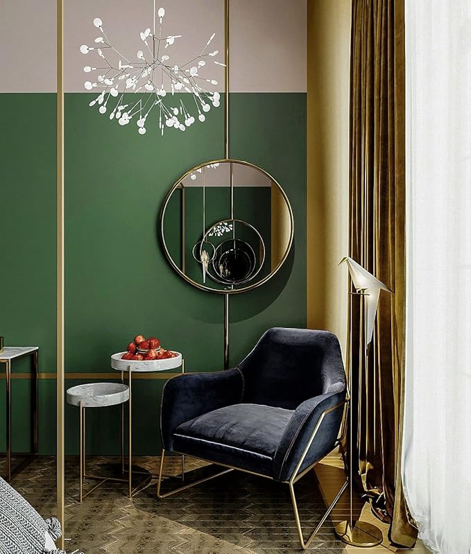 Safiyya 118"x17.7" Olive Green Peel and Stick Wallpaper Solid Color Dark Green Contact Paper Temporary Self Adhesive Contact Paper Decorative Wallpaper Vinyl Rolls for Wall