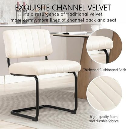 Okeysen Dinning Chairs Set of 2, 19.6 inch Modern Velvet Dining Chairs,Kitchen Dinning Room Chair, Dinner Chairs Dining Chair Set for Kitchen Room Bar Wine Coffee Bar