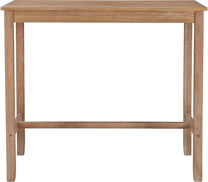 Linon 42 inch Height Pub Claridge Table, Distressed Brown Bar