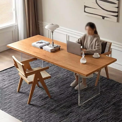 Dining Room Table Solid Wood Dining Table Cherry Wood Rectangular Table Workbench Home Island Table Modern Wooden Dining Table Modern Dining Table