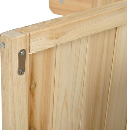 YOPTO Outdoor Kitchen Island Fir Wood Kitchen Island with Stainless Steel Top,Ample Storage Space,Towel and Spice Racks and a Bottle Opener for Outdoor,Natural
