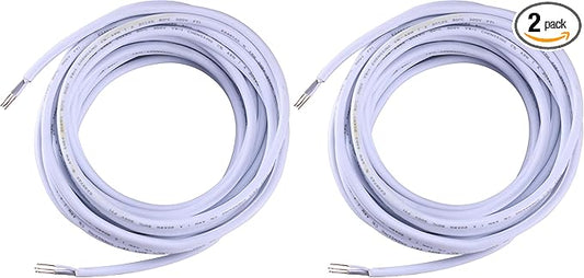 BLACK+DECKER LEDUC-25JUMP Push Wire 25' Jumper Wire Spool for Under Cabinet Lighting, White (Pack of 2)