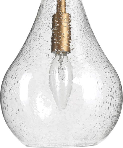 KSANA Gold Glass Pendant Lighting for Kitchen Island, Bedroom, Dining Room, Entryway, Sink, Breakfast Nook