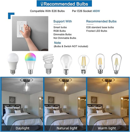 YYT 1-Light Flush Mount Ceiling Light, Brushed Nickel Hallway Light Fixtures, Small Kitchen Lighting Fixtures Ceiling, Cieling Lights with Clear Glass Shade for Entryway Bathroom Corridor Passway