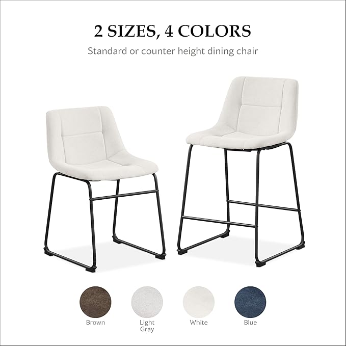 Furniture of America Veradis Modern Bentwood Dining Chairs Set of 2, Chenille Fabric Stool with Back and Metal Frame, Comfortable Upholstered Seating for Kitchen, Living Room, Blue, 30 inch