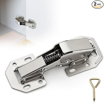 Ravinte 2 Pack Soft Close Hidden Hinges Surface Mount Kitchen Cabinet Hinges, No Pre-drilled Heavy Duty for Kitchen Cabinet Cupboard Door
