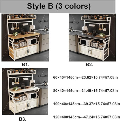 Kitchen Islands, Baker's Rack with Storages,Storage Cabinet, Buffet Cabinet, Multifunctional Storage Rack, Floor-Standing Multi-Tier Cabinet, Storages Table(A1,120cm/47.24in)