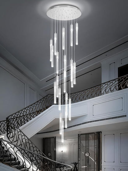 Flashing God High Ceiling Chandelier for Foyer Long Chandeliers for High Ceilings Hanging Light Fixtures for Staircase Entryway Living Room