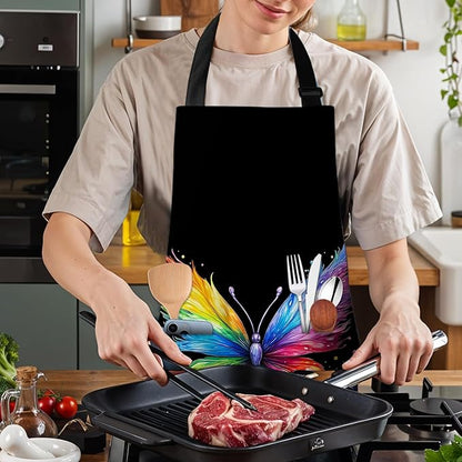Apron Adjustable Waterproof with Two Deep Pockets Wowen men for Summer BBQ Pool Parties & Resorts