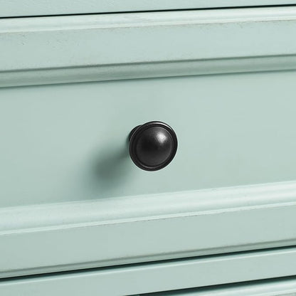 Crosley Furniture Tara Pantry Storage Cabinet with Shelves, Kitchen, Dining, or Laundry Room, Distressed Seafoam Blue