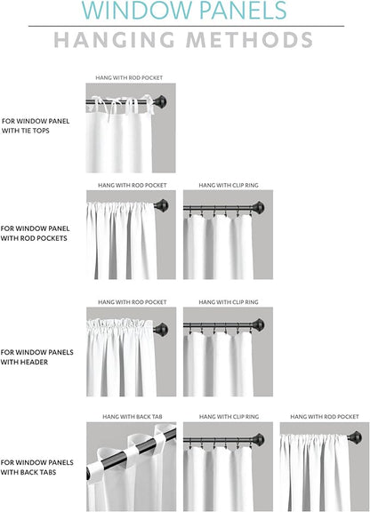Lush Decor Vintage Stripe Yarn Dyed Cotton Window Curtain Panel Pair, 95" x 40", Gray