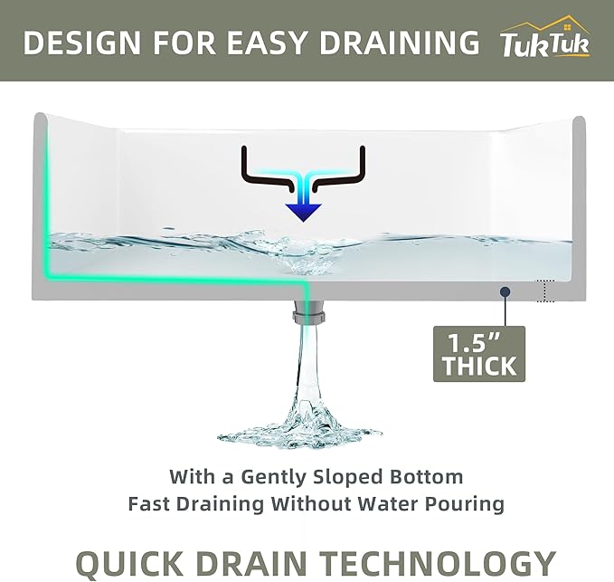 TUKTUK White Farmhouse Sink 36 x 20 Fireclay Apron Front Farm Sink Undermount Single Bowl Deep Big Capacity Extra Wider Reversible Modern with Luxury Accessory Kit