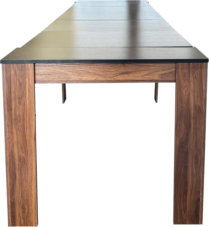 Dining Table for 6-10 People, 118.11" Extendable Kitchen Table for Home Dining Room, Folding Console Table Modern DiningTable Large Long Dining Room Table for Big Family Restaurant Furniture, Walnut