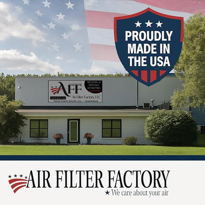 Air Filter Factory LL62F, LL6200, MM 6500 Compatible For Broan Nutone Aluminum Grease Mesh Charcoal Carbon Combo Range Hood Filter