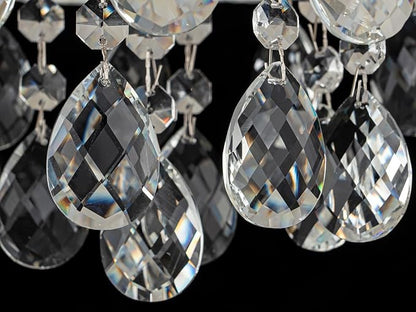 LumFurn D12 inch Capiz Shell Crystal Drum Chandeliers, 3-Light Coastal Style Pendant Light Fixture for Dining Room, Living Room, D12 x H19~49"(Adjustable Height), Shell Lampshade & Chrome Finish