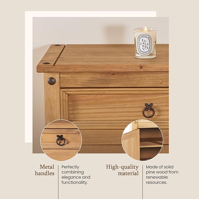 Furniture Dash Solid Wood Buffets & Sideboards 65.9" W, 16.9" D, 31.6" H - Kitchen Storage Cabinets, Buffet Cabinet with Storages, Bar Liquor Cabinet, Kitchen Island, Entertainment Center