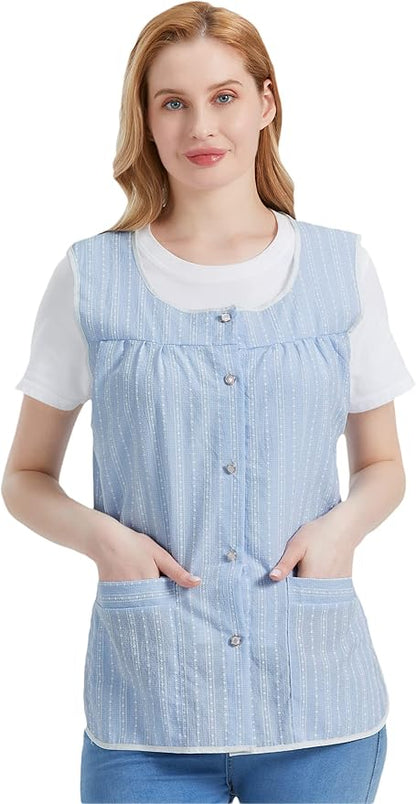Nanxson Cobbler Aprons for Women with Pockets Smock Apron with Buttons for Cooking Chef Kitchen CF3152
