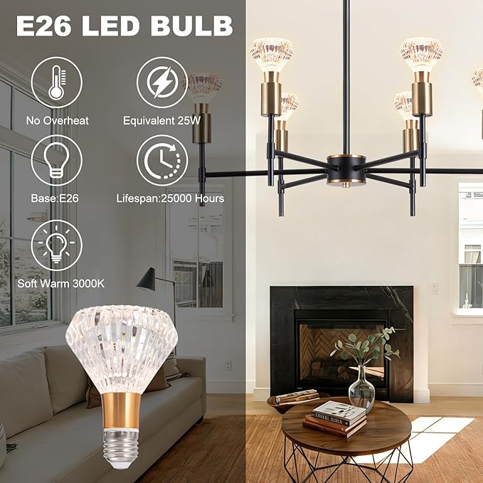 6 Light Black Imitation Crystal Chandelier, Modern Vintage Farmhouse Flush Mount Ceiling Pendant Light for Kitchen Island Dining Room Entryway Foyer Home Décor