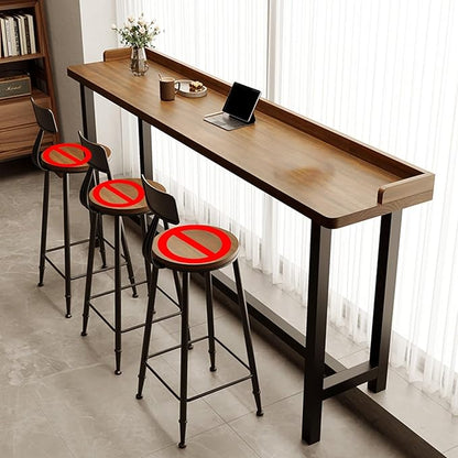 Rustic Bar Height Table - Long Narrow Counter Table for Kitchen, Living Room, Coffee Shop & Small Spaces - Tall Island Table, Perfect for Foyers & Window Areas -