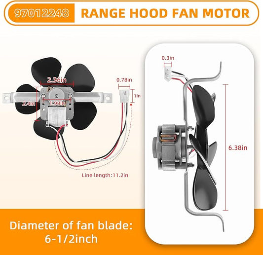 AMI PARTS 97012248 Range Hood Fan Motor Fit for Bro-an and Nu-Tone 40000 and 42000 Series Stove Range Hood - Replces BP17, S97012248, 99080492,99080533, 99080363, 99080410, AP4527731