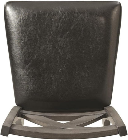 HomeStock Counter Height Chairs Set - Gray Side Chairs for Kitchen Island - Modern Dining Room Seating