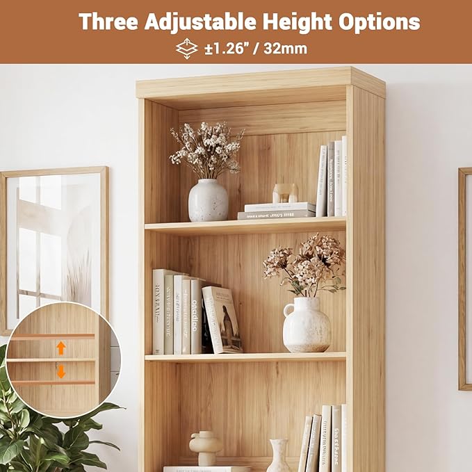 Cyclysio 80" Kitchen Pantry Cabinet with 3 Drawers, Tall Storage Cabinet Wood Food Pantry with Thickened Top Panel and Adjustable Shelves, Versatile Cupboard for Kitchen, Dining Room (2, Natural)